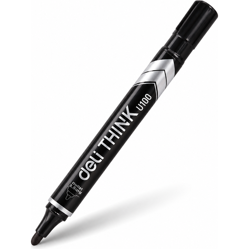 Marqueur Permanent Deli THINK U100 Noir 1,5 mm – Boîte de 12  - 2