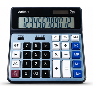 آلة حاسبة مكتبية Deli DL-2137 – شاشة LCD كبيرة بـ 12 رقم