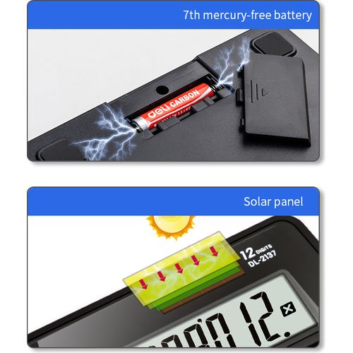 آلة حاسبة مكتبية Deli DL-2137 – شاشة LCD كبيرة بـ 12 رقم - 3