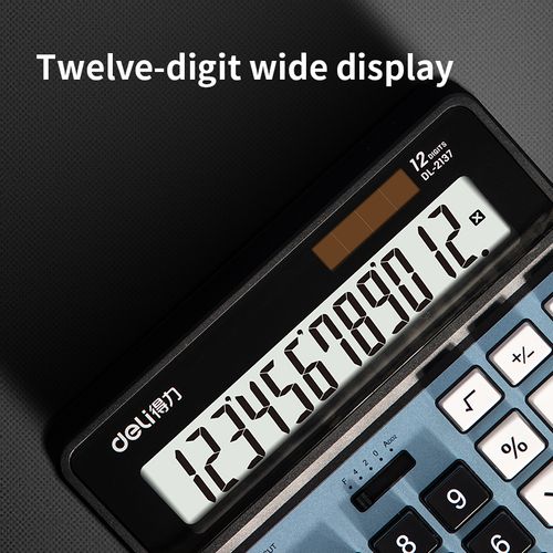 آلة حاسبة مكتبية Deli DL-2137 – شاشة LCD كبيرة بـ 12 رقم - 5