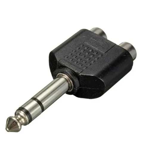 Adaptateur Jack 6,35 mm Mâle vers 2 RCA Femelles - 3