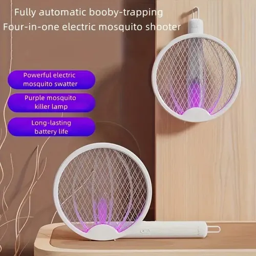 Raquette Électrique Anti-Moustiques Rechargeable avec LED - 2