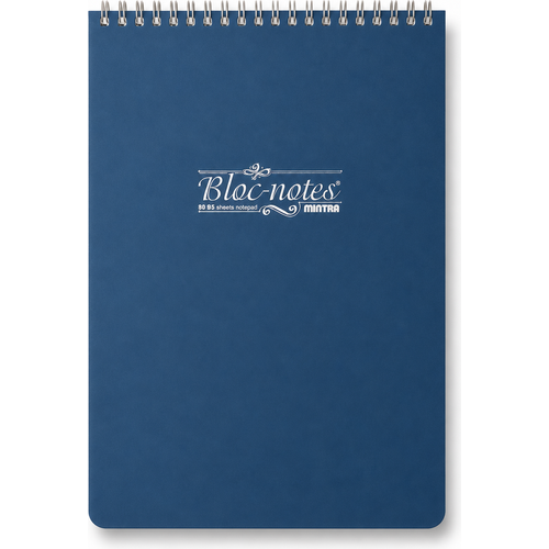 Bloc-notes Sténo Mintra B5 à Spirale – 80 Feuilles Lignées Bleu