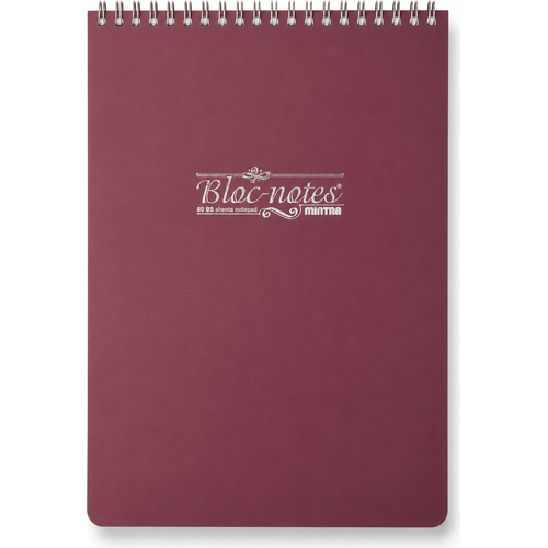 Bloc-notes Sténo Mintra B5 à Spirale – 80 Feuilles Lignées Rouge