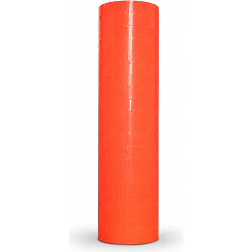 Rouleau d'Étiquettes Orange fluo pour Étiqueteuses 21×12mm – Pack 10 Rouleaux