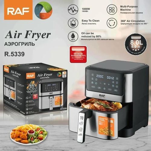 RAF – Friteuse à air chaud avec écran LED tactile, capacité de 8 litres. - 3