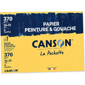 Canson White Drawing Paper 370gsm 24x32cm – Pack of 6 Sheets