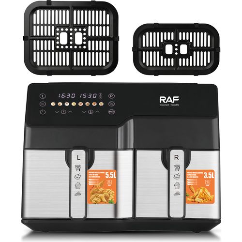RAF – Friteuse à air chaud à double panier, 2500 W - 2