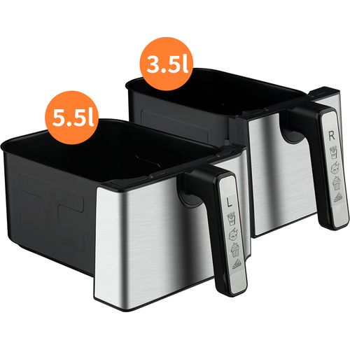 RAF – Friteuse à air chaud à double panier, 2500 W - 3