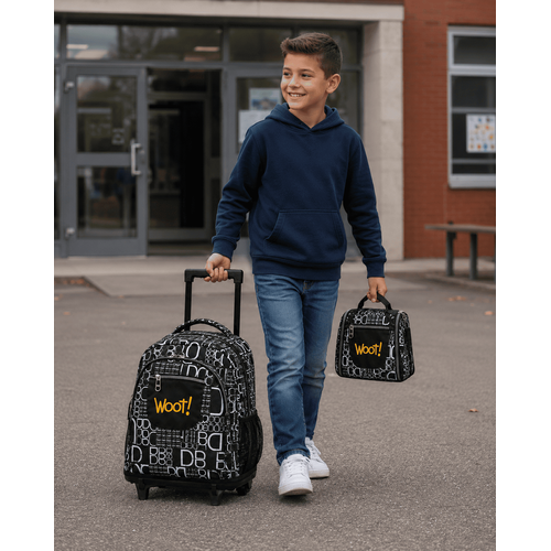 Cartable scolaire à roulette WOOT! 3 Pièces - Motif Dojes - 2