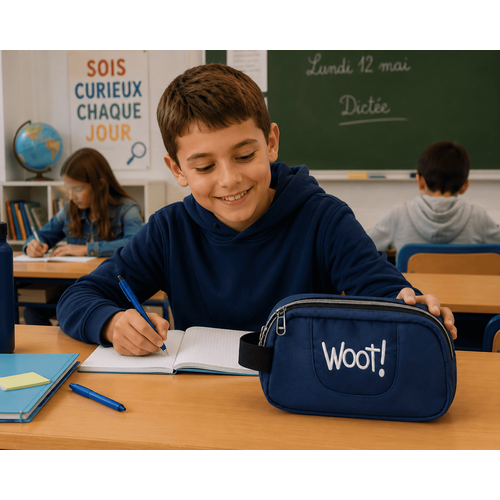 Cartable scolaire à roulette WOOT! 3 Pièces - Bleu - 3