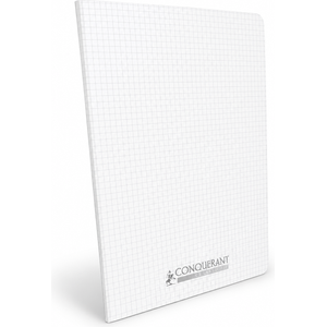 Cahier CONQUERANT polypro A4 96p piqué 90g 5x5 petit carreaux - Transparent