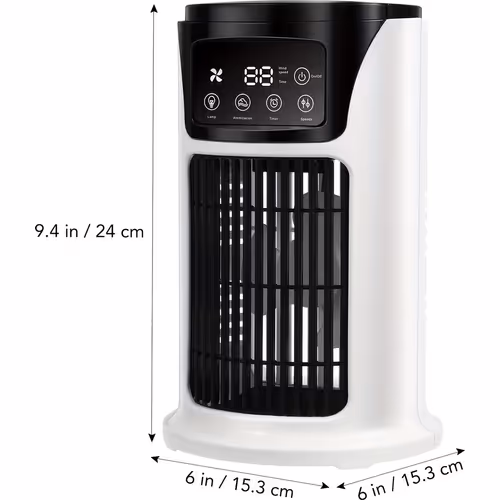 Mini Rafraîchisseur d’Air USB avec Humidificateur 300 ml et Lumière LED