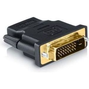 Adaptateur DVI-D 24+1 mâle vers HDMI femelle.