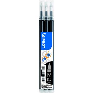 Stylo effaçable Pilot Frixion Ball Recharge 0.7 mm Noir – Pack de 3 Recharges