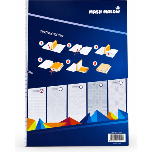 Protège Livre Adhésif MASH MALOW Transparent – 5 PCS - 2