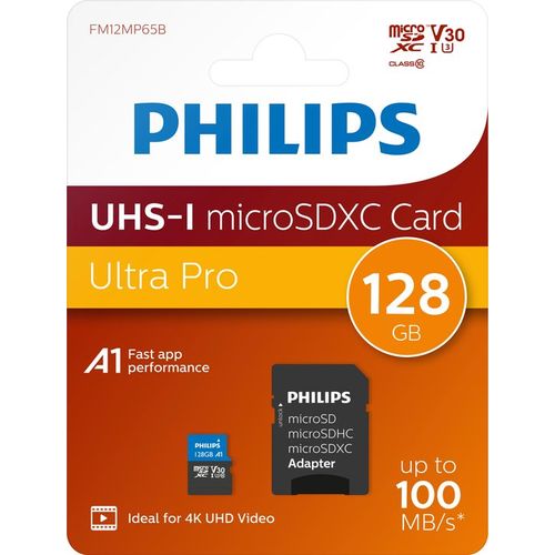 Carte mémoire Philips Ultra Pro 128 Go MicroSDXC UHS-I V30