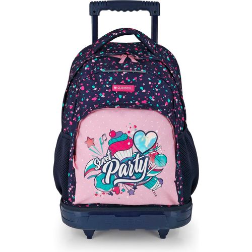 Sac à Dos à Roulettes Amovibles Gabol Party Bleu Marine et Rose – 23 L