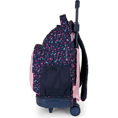 Sac à Dos à Roulettes Amovibles Gabol Party Bleu Marine et Rose – 23 L - 2