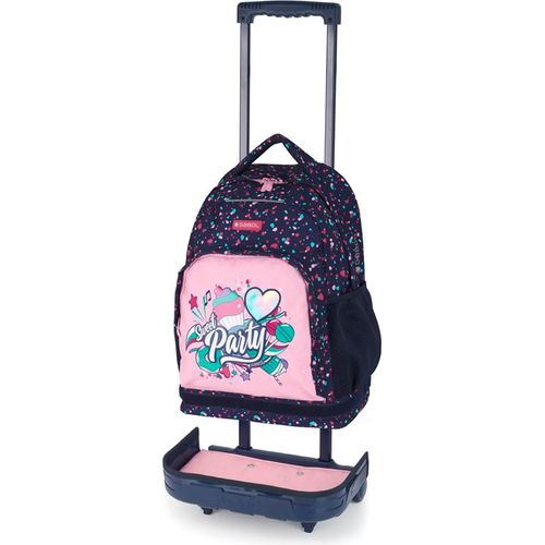 Sac à Dos à Roulettes Amovibles Gabol Party Bleu Marine et Rose – 23 L - 3