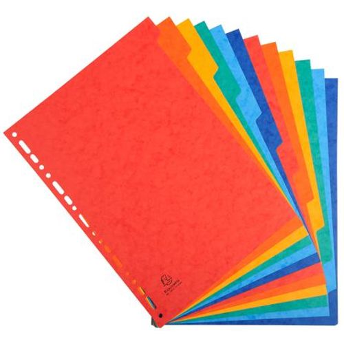 Intercalaire Exacompta 12 Positions A4  – Carte Lustrée 225 g/m² - 2