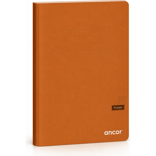 Cahier ANCOR polypro A5 96p piqué 90g Grand Carreaux - marron