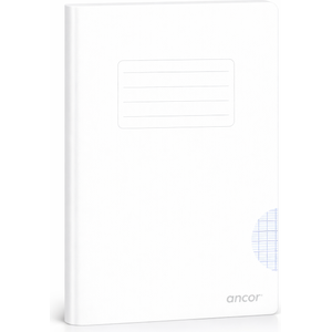 Cahier ANCOR polypro A4 192p piqué 80g Grand Carreaux - Blanc