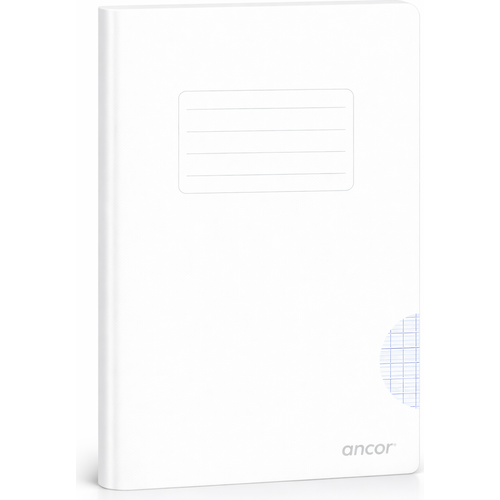 Cahier ANCOR polypro A4 96p piqué 90g Grand Carreaux - Blanc