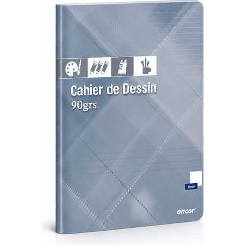 كراسة رسم ANCOR مقاس 24 × 32 سم – 96 صفحة – ورق 90 غ/م² – غلاف قابل للغسل