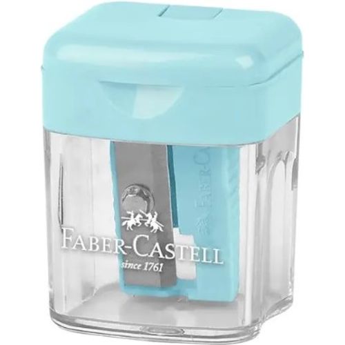 Taille-crayon Faber-Castell Mini un trou - Bleu Ciel