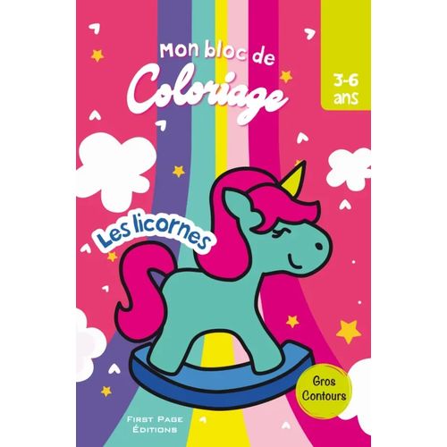 Mon bloc de coloriage - Les licornes