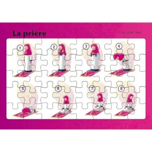 Planche de puzzle des piliers de l’islam - La prière - fille -