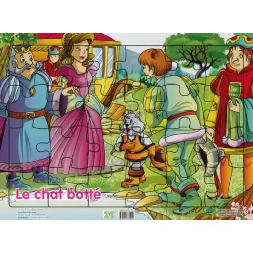 Planche de puzzle des contes classique - Le chat botté