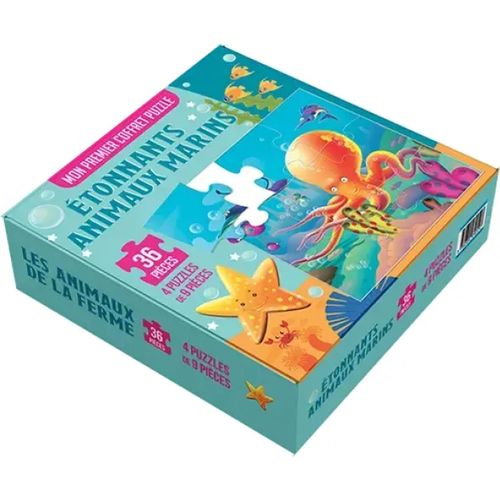 Mon Petit Coffret PUZZLE/ Etonnants animaux marins