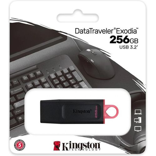 Clé USB Kingston DataTraveler Exodia M 256 Go à capuchon coulissant