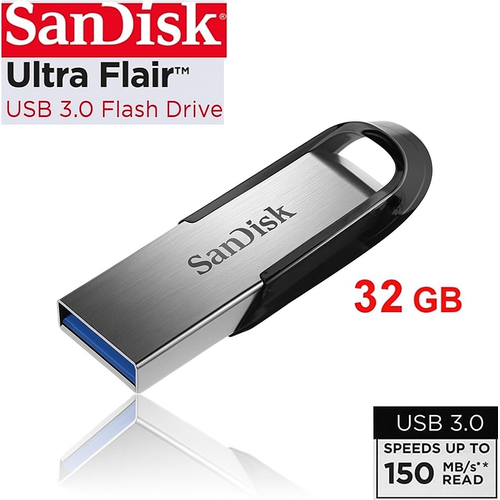 Clé USB SanDisk Ultra Flair 32 Go - USB 3.0 jusqu’à 150 Mo/s - 3