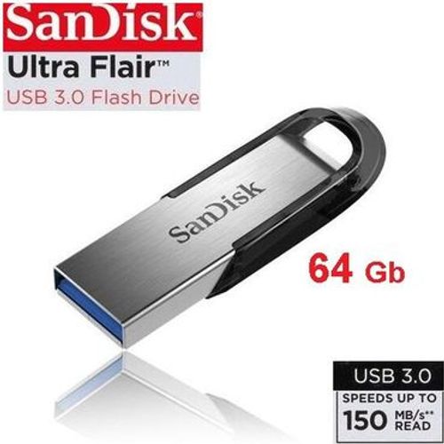 Clé USB SanDisk Ultra Flair 64 Go métal - USB 3.0 - 3