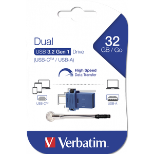 Clé USB Verbatim Dual USB-C et USB-A 32 Go - USB 3.2