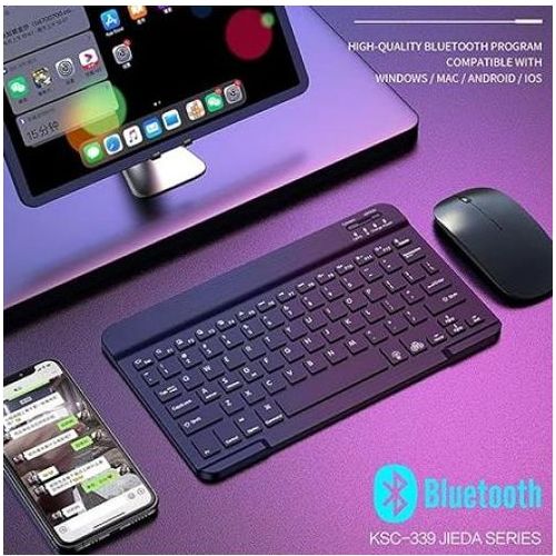 Clavier Bluetooth sans fil Kaku AZERTY compact pour tablette et PC - 2
