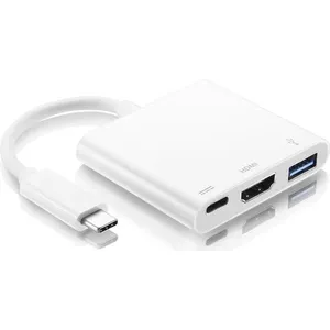 Adaptateur USB-C vers HDMI 4K avec port USB 3.0 et charge USB-C