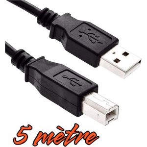 Câble d’imprimante USB 2.0 A vers B 5 m