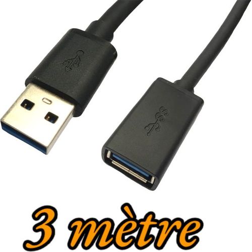 Rallonge USB 2.0 mâle-femelle 3 m