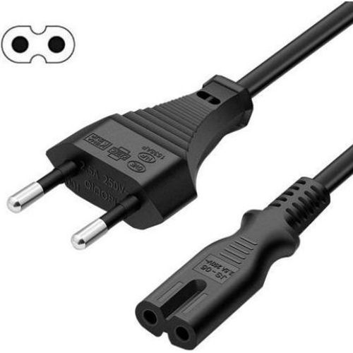Cordon d’alimentation 2 broches pour imprimante, radio et TV