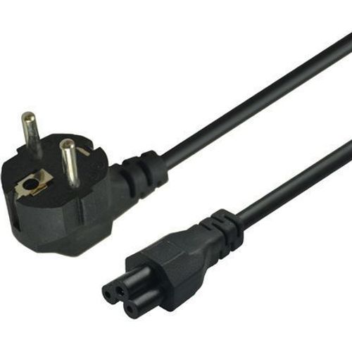 Câble d’alimentation coudé trèfle 3 broches pour PC portable
