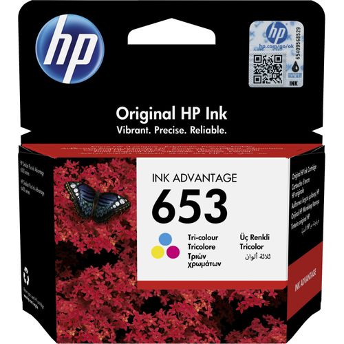 Cartouche d’encre HP 653 trois couleurs - originale Ink Advantage
