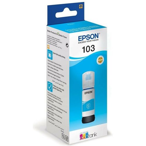 Encre Epson 103 Cyan 65 ml - bouteille originale EcoTank