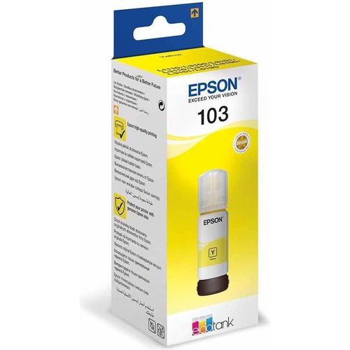 Encre Epson 103 Jaune 65 ml - bouteille originale EcoTank