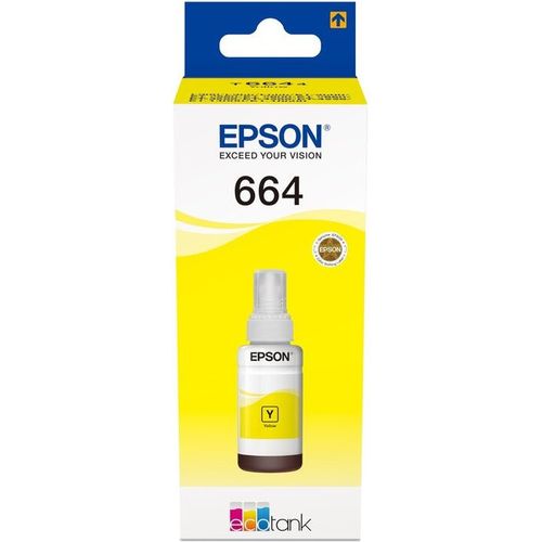 Encre Epson 664 Jaune 70 ml - bouteille originale EcoTank