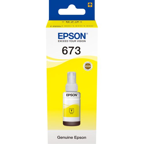 Encre Epson 673 Jaune 70 ml - bouteille originale EcoTank