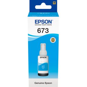 Encre Epson 673 Cyan 70 ml - bouteille originale EcoTank